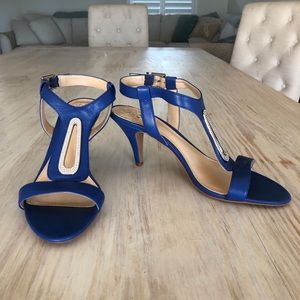 Vince Camuto Manita Blue leather rhinestone NWOT